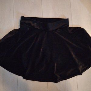 Goth Punk Black Velvet Circle Mini Skirt